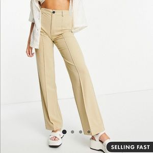 Pull&Bear high waisted straight leg pants
